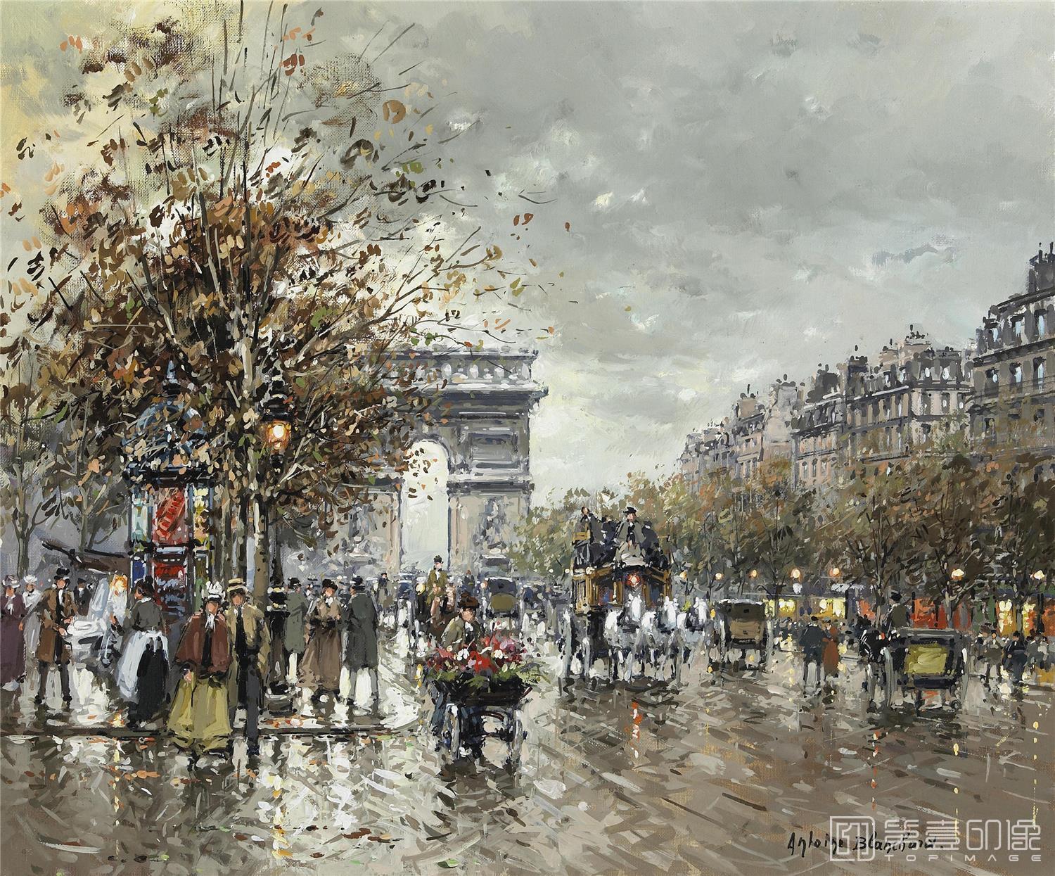 油画-安托万·布兰乍得 Antoine Blanchard作品-035